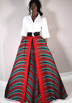 African Fabric by yard, Red/teal palm branch WP1123B African American Fashion, Traditional African Clothing, African Skirts, African Fashion Skirts, Afrikaanse Mode, African Clothes, African Traditional Dresses, African Inspired Fashion