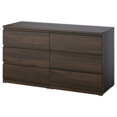 an image of a brown dresser with drawers