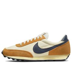 (WMNS) Nike Daybreak SE 'Coconut Milk Midnight Orange' DV1746-142 - KICKS CREW Nike Dbreak, Nike Daybreak, Nike Shoes Women Fashion, Nike Air Pegasus, Marathon Running Shoes, Nike Shoes Women, Round Toe Heels, Midnight Navy, Running Shoes Sneakers