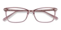 Clear Pink horn eyeglasses available in variety of colors to match any outfit. These stylish full-rim, small sized acetate eyeglasses include free single-vision prescription lenses, a case and a cleaning cloth. Clear Pink Glasses, Classy Glasses, Glasses Frames Trendy, Pink Eyeglasses, Pink Glasses, Hair Trim, Cute Frames, Glasses For Women, Pink Frames