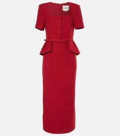 Luxury Fitted Dress With Belt, Chic Red Belted Midi Dress, Fitted Midi Dress With Belt, Elegant Red Belted Midi Dress, Red Belted Dress For Work, Red Fitted Belted Dress, Fitted Red Belted Dress, Elegant Red Belted Dress, Red Belted Midi Dress