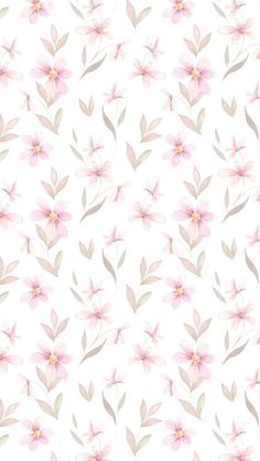 a white background with pink flowers and leaves