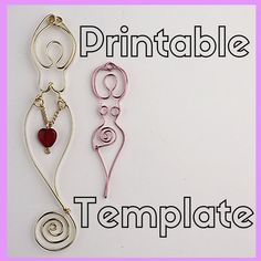 three different types of necklaces with the words printable template