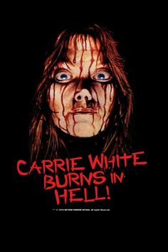 a poster for the movie's horror film, carnie white burns in hell