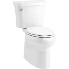 a white toilet with the lid up and no tank in front of it, against a white background