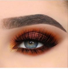 Orange Eye Makeup, Makeup Cantik, Make Up Designs, Alat Makeup, New Years Eve Makeup, Make Up Inspiration, Smink Inspiration, Red Makeup