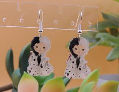 Earrings are handmade and may have small variations due to this. I do not own, nor did I create these images. They are the amazing work of HandMek. Check out their other works on Etsy! This product is not affiliated with any copyright owner. Artistic White Drop Earrings, Unique Hand Painted White Earrings, Artistic White Nickel-free Earrings, Artistic White Round Earrings, Whimsical White Hand Painted Earrings, Handmade White Dangle Plug Earrings, Unique White Plug Earrings As Gift, Wire Earrings, The Amazing