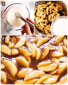 steps to make caramel apple pie filling