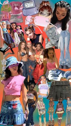 Y2k Outfits Spirit Week, Y2k Bratz Fashion, Y2k Outfits Bratz, 2000s Bratz Outfits, 2000s Fashion School, Retro Outfits 90s Women Party, 2000s Party Outfits Ideas, Style Annee 2000, Y2k Theme Outfit