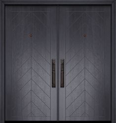 an image of two double doors that are in the same color as each door and one is black