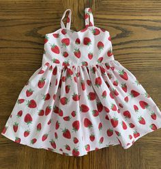 Strawberry Twirly Dress, Berry First Birthday, Summer Berry Dress, Sweet One, One Berry Sweet Girl, Toddler Fruit Dress, Sundresses for Girl - Etsy Sweet Spring Dress For Picnic, Sweet Spring Dresses For Picnic, Sweet Spring Picnic Dress, Sweet Summer Dress For Picnic, Pink Sundress For Summer Playdate, Fun Summer Twirl Dress For Playdate, Cute Pink Twirl Dress For Summer, Cute Pink Twirl Summer Dress, Summer Strawberry Print Dress For Garden Party