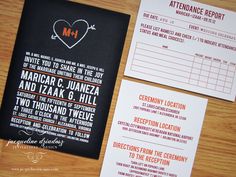 the wedding stationery is laid out on top of the wooden table and ready to be used