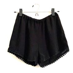 Selling Brandy Melville Lace Shorts. Shorts Have Elastic Waist And Have Lace Detailing On The Bottom Of The Shorts. Perfect For Casual Or Night Out In The Summer! Brand New With Tags Attached. Because It Is Brandy Melville It Is Listed At One Size But Its Can Fit Xs- S. Please Feel Free To Ask Any Questions! Black Summer Shorts For Loungewear, Black Shorts With Elastic Waistband For Day Out, Summer Pajama Shorts For Night Out, Black Pajama Shorts With Elastic Waistband, Chic Black Shorts For Loungewear, Black Elastic Waistband Pajama Shorts, Summer Loungewear Black Bottoms, Black High-waisted Pajama Shorts With Elastic Waistband, Black High Waist Shorts For Loungewear