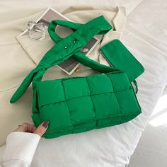 Lander Women's Quilted designer fabric Handbag | Ultrasellershoes.com – Ultra Seller Shoes Large Capacity Square Nylon Shoulder Bag, Square Nylon Shoulder Bag For Daily Use, Trendy Square Nylon Bag, Trendy Square Nylon Bags, Nylon Square Bag For Everyday Use, Square Nylon Bag For Everyday Use, Trendy Nylon Mobile Phone Bag, Green Multifunctional Shoulder Bag With Removable Pouch, Square Nylon Shoulder Bag With Zipper Closure