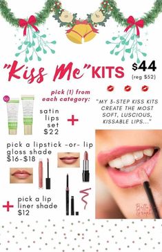 Mary Kay Party Ideas Display, Mary Kay Holiday Open House Ideas, Mary Kay Christmas Gift Ideas 2022, Mary Kay Christmas Gift Ideas 2023, Kiss Me Kits, Mary Kay November, Mary Kay Facial Party, Mary Kay Holiday Gift Ideas, Mary Kay Christmas Gift Ideas