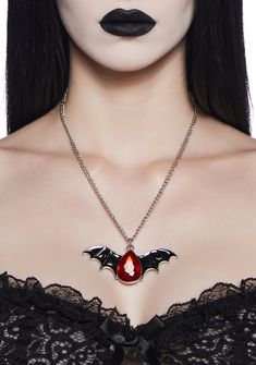 base|black Black Vampire Pendant Jewelry, Black Vampire Style Pendant Jewelry, Vampire Jewelry, Vampire Blood, Bat Pendant, Goth Clothing, Festival Shop, Halloween Bat, Costume Store