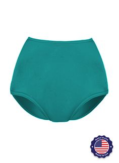 These High Waist Dance Briefs are made from high quality nylon/spandex. They’re great for show choir, dance, and cheer! They provide full coverage and you won't see skin when they spin. Please Note: Brief sizing is not the same as typical sizing. Check measurement chart to ensure you are purchasing the correct size. Features: Rise reaches small of waist Modest leg opening stays in place Hooks over dress hanger w/ loop Comfortable and durable elastic Stretch Solid Bottoms For Cheerleading, Fitted Bottoms With Elastic Band, Solid Color Fitted Bottoms With Elastic Band, Blue Fitted Swimwear For Training, Blue Fitted Training Swimwear, Blue Full Coverage Bottoms, Fitted Blue Nylon Bottoms, Blue Fitted Full Coverage Bottoms, Blue Stretch Bottoms With Smoothing Detail