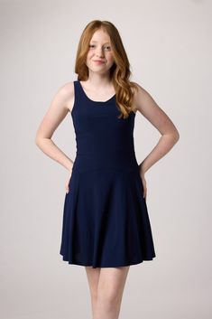 Get ready to turn heads in this classic skater dress. Made with all over stretch, this dress is perfect for standing out in style with a little flare. Shop the latest seasonal trend and be the center of attention wherever you go! Ginger is wearing a size 14 Height 5'5, Waist 27", Bust 31", Hips 35" Pull on style Double lined Made in Los Angeles, CA Stretch A-line Mini Dress With Lining, Summer A-line Dresses With Flattering Cut, Summer A-line Dresses With Flattering Silhouette, Summer A-line Midi Dress With Flattering Cut, Fitted A-line Sundress Mini Dress, Fit And Flare A-line Mini Dress In Elastane, Flattering Sleeveless Elastane Dress, Classic Fit And Flare A-line Dress, Flattering Fitted A-line Dresses