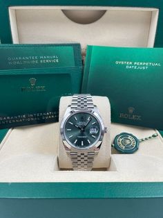 Rolex Datejust 41 Listing: $11,615 Rolex Datejust 41mm Smooth Mint Green Dial Jubilee 126300..., Reference number 126300; Steel; Automatic; Condition Unworn; Year 2023; Watch with original box Rolex Watches For Men Most Expensive, Rolex Datejust Men, Mens Watches Expensive, Money Wallpaper Iphone, Rolex Milgauss, Rolex Sea Dweller, Rolex Watches For Men, Rolex Models, Rolex Men