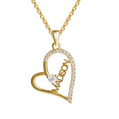 Express your feelings to a special someone with a personalized heart pendant.Let your personality shine through and customize your very own personalized necklace for a simple statement that's bound to turn heads.Personalized heart necklaces never go out of style!Chain Type: Cable chainWeight: 1.6 gWidth: 18 mmHeight: 24 mmThickness: 2.3 mmMaterial: 925 SilverPlating Color: Yellow Gold Customizable Heart Pendant Necklace For Personalized Gift, Customized Heart Pendant Necklace For Personalized Gift, Custom Heart Pendant Necklace For Personalized Gift, Custom Heart-shaped Name Necklace For Personalized Gift, Custom Name Heart Necklace, Valentine's Day Heart-shaped Custom Name Necklace, Personalized Heart Pendant Birthstone Necklace With Name, Personalized Name Heart Pendant Birthstone Necklace, Customizable Heart Necklaces For Anniversary