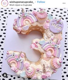 the letter c is made out of cupcakes