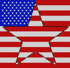 an american flag made up of stars and stripes