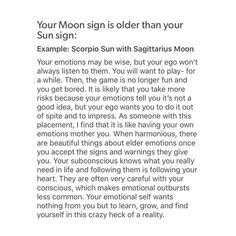 the moon sign is written in black and white