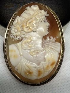 Antique Victorian Shell Cameo, Set in 10K Yellow Gold Brooch/Pend, 2” X 1.4” | eBay Intaglio Jewelry, Cameo Jewelry, Italian Jewelry, Carved Shell, Cameo Brooch, Cameo Pendant, Couture Jewelry, Gold Brooches, Antique Jewellery