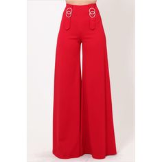 High Waist Gold Trim Detailed Wide Leg Women's Red Pants. Wide Leg Pants Are So On Trend. Get Into It! Red Wide Leg Cargo Pants, Red Full-length Summer Bottoms, Trendy Red Straight Pants, Chic Red High Waist Wide Leg Pants, High Waist Red Bottoms For Spring, Red High Waist Bottoms For Spring, Red High-waist Bottoms For Spring, High Waist Red Pants For Fall, High-waisted Red Party Pants