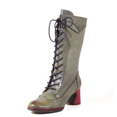 BE the beauty and the beast with these vintage inspired boots. Step in history with these vintage, retro inspired lace up GASTON boots, originally designed for high society women. Upper: Faux Leather Leather lining Zip closure Heel Height: 2" Block Heel Fits 13" - 17" circumference Knee High Lace Up Boots, Heels Unique, Granny Boots, The Beauty And The Beast, Victorian Boots, Peep Toe Shoes, Cat Walk, High Society, Retro Outfits