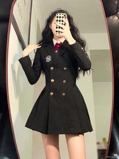 Aesthetic Uniform Outfit, Korean Girl Uniform, Formal School Uniform, Korean Formal Outfit, Fancy Uniform, Cute Formal Outfits, Idol Costume, Korean Ulzzang Fashion, Skirt Ideas