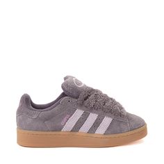 Womens adidas Campus '00s Athletic Shoe - Trace Grey / Silver Dawn / Preloved Purple Gray Adidas Campus, Adidas Winter Streetwear Sneakers, Adidas Sneakers For Winter Streetwear, Sporty Gray Winter Sneakers, Womens Adidas, Shoe Wishlist, Purple Home, Athletic Shoe, Adidas Campus