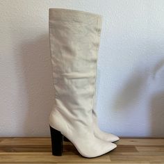 Great Preowned Condition. Some Marks In Pictures White Knee High Boots, Dolce Vita Shoes, Shoes Heels Boots, High Boots, Knee High Boots, Shoes Women Heels, Knee High, Heeled Boots, White Black