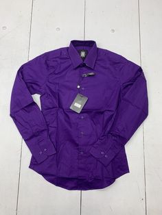 Slim Fit Dress Shirt With Casual Collar, Slim Fit Button-up Shirt With Button Closure, Slim Fit Shirt With Three Cuff Buttons, Fitted Long Sleeve Shirt With Buttons, Purple Shirt With Button Cuffs And Long Sleeves, Slim Fit Collared Dress Shirt With Button Closure, Purple Shirt With Button Cuffs Long Sleeve, Fitted Button-up Shirt With Button Closure, Purple Long Sleeve Shirt With Button Cuffs