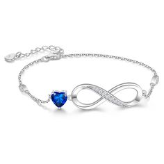 PRICES MAY VARY. 💖【IDEAL CHRISTMAS DAY JEWELRY GIFTS FOR WOMEN】As a nice birthday jewelry gift for women, the infinity heart design will not go out of style. the classic ladies' link chain Christmas bracelet can be a happy memory for each other. It suits as a gift of bracelets for women, her, girlfriend, sister, wife, daughter, grandma, or friend on Christmas day gift ,women gifts for Christmas, mom, Valentine's Day, Birthday, Thanksgiving, Christmas gifts for her,anniversary, graduation, wedding, etc. 💖【925 STERLING SILVER MATERIALS】 The women's bracelets are made of 925 sterling silver with rhodium. The hypoallergenic materials are safe for human skin and will not turn your wrist green. Its smooth interface is comfortable that you would like to wear it .Size:6.89"+1.37".The adjustable Sterling Silver Heart Bracelet For Valentine's Day, Silver Heart Bracelet With Birthstone For Gift, Valentine's Day Infinity Sterling Silver Bracelet, Valentine's Day Sterling Silver Infinity Bracelet, Love Heart Symbol, Valentine's Day Heart-shaped Sterling Silver Bracelet, Mothers Bracelet, Christmas Bracelet, Infinity Necklace