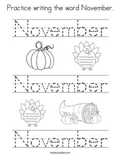 the worksheet for november with pictures of pumpkins and other things on it