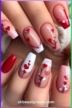 Valentine's Nails Inspiration, Trendy and Romantic Nail Designs, Heartfelt Nail Art Ideas, Perfect for Valentine's Day, Love-themed Manicures, Red and Pink Nail Colors, Glittery and Glamorous Nail Accents, DIY Valentine's Nail Trends, Express Your Love Through Your Nails, Nail the Perfect Valentine's Look, Surprise Your Date with Stunning Nails, Elevate Your Manicure Game this Valentine's Day! 💅❤️ #ValentinesNails #NailArtRomance #DIYManicure #HeartNailArt #ValentinesManicure #NailDesignsLove Diy Valentine's Nails, Vday Nails, Pink Nail Colors, Ootd Instagram, Valentine Nail Art, Romantic Nails, Green Nail Designs, Nail Art For Beginners, Heart Nail Art