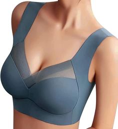 PRICES MAY VARY. Comfortable: Wireless bra for women is made of skin-friendly, highly elastic fabric ,offers lightweight/breathable and comfortable feeling. Wireless&Seamless:V neck, Air Ultimate Lift Stretch,No Steel Ring,super soft,and you will feel nothing at all. Push Up Bra: Provide instant sculpting of breasts shape & contour against sagging, Creating a perkier & smoother shape with full support. Occasion: This everyday bras can wear for Daily wear, Sleep, Sports, Fitness, Yoga, Pregnancy, Bra Fitting Guide, Back Fat, Coverage Bras, Comfortable Bras, Plus Size Bra, Everyday Bra, Seamless Bra, Wireless Bra, Yoga Tops