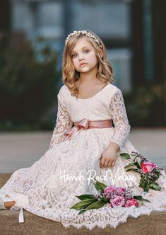 ALL FLOWER GIRL DRESSES 10% OFF - USE CODE: FLOWERGIRL10 😍 FREE SHIPPING ON ALL ORDERS $100 UP Just imagine the perfect fairytale flower girl dress! Our lovely champagne lace rustic boho flower girl dress is an excellent choice for your fairytale wedding, traditional or bohemian wedding themes. Dress features all over champagne color French lace with feathered fringe v-back and a lovely, scalloped lace detail at hem. Beautiful choice for your toddler to teen flower girls, beautifully elegant an Princess Style Lace Dress For Dress-up, White Princess Dress With Lace Trim For Bridesmaids, Bridesmaid Princess Dress With Lace Trim, Lace Princess Dress With Fitted Bodice For Bridesmaids, Princess Bridesmaid Dress With Lace Trim, Spring Confirmation Lace Dress, Fitted Princess Dress With Lace Bodice For Confirmation, Spring Bridesmaid Princess Dress With Lace Trim, Bridesmaid Dress With Delicate Lace