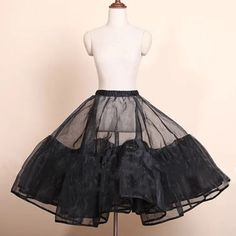 Black/White 52cm Two Layers Hem Vintage Petticoat Retro Styles, Retro Clothing, Black Corset, Retro Outfits, Retro Dress, Petticoat, Clothing And Accessories, Vintage Shops, Retro Fashion