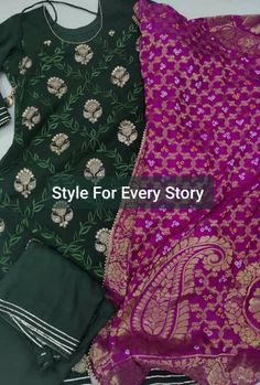 Item Overview ATHARVA Hand Embroidery Custom Stitched Salwar Kameez/Bottle Green Shrt/Magenta Bandhani Dupatta/Custom Stitch/Ethnic Dress/Gift Dno. ST505 Fabric: * Shirt: Stitched with Lining Chanderi Silk- Embroidered Neck / 2.5 Mts Beautiful Hand Embroidery * Dupatta: Jaipuri Bandhani Dupatta 2.5Mts/Lace/Latkans Tassels * Bottom Santoor Taffeta/ Stitched without Lining/Santoon Taffeta/Hand Embroidery/As per Custom Measurements Excusive Hand Embroidered Party Wear Punjabi Suit. Customization: * Jamawar Anarkali Set For Navratri, Festive Semi-stitched Mulmul Sharara, Designer Mulmul Traditional Wear For Diwali, Traditional Pista Green Anarkali Set For Eid, Green Traditional Wear Straight Kurta With Pallu, Green Sharara With Chikankari Embroidery In Mulmul, Green Mulmul Sharara With Chikankari Embroidery, Festive Mulmul Sharara With Pallu, Pista Green Mulmul Sharara With Zari Work