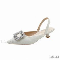 Lasaky - Diamond-Embellished Open-Toe Sandal with Ankle Strap and Chunky Heel Womens Strappy Sandals, Dressing Style, Point Shoes, Embellished Sandals, Chunky Heels Sandals, Stiletto Sandals, Heel Sandal, Open Toe Sandals, Toe Sandals