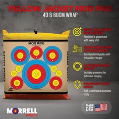 an advertisement for the yellow jacket mod pro game, with instructions on how to use it