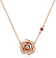 18k Rose Gold Plated CZ Stone Flower Pendant Necklace Jewelry Gift For Women 18"     Product Details   {STYLISH DESIGN}:Rose flower necklace Inspired in the beauty and kindness of mother nature, share it as the most sweet representation of your love with your sister, mom sibling and loved one. {FINE JEWELRY }:This Feminine Rose Shaped Necklace Charm made of Sterling Silver and CZ Cubic Zirconia. Made to last a lifetime, strong and durable! All the metals we use are lead free, nickel free and hyp Romantic Necklace, Rose Necklace, Flower Pendant Necklace, Necklace Charm, Necklace Dainty, Rose Gold Necklace, Fashion Jewelry Necklaces, Flower Pendant, Cz Stone