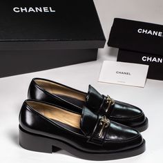 CHANEL Women Loafer Black Leather CC Logo Moccasin Shoes Flats Size EU 38 US 7 Luxury Pointed Toe Tassel Loafers For Office, Modern Brogue Moccasins For Office, Designer Brogue Loafers For Office, Modern Office Moccasins With Brogue Detailing, Office Loafers With Branded Heel Counter And Flat Heel, Office Loafers With Branded Heel Counter, Luxury Almond Toe Tassel Loafers For Workwear, Luxury Almond Toe Tassel Loafers For Work, Luxury Tassel Loafers With Almond Toe For Workwear