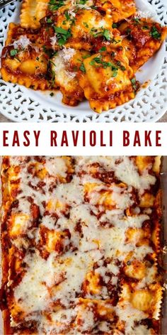 easy ravioli bake is the perfect appetizer to serve at any party