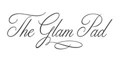 the glam bad logo in black ink on a white background with handwritten lettering