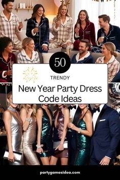 New Year’s Eve Dress Ideas, Dress Code Ideas For Party, New Year’s Eve Pajama Party, New Year’s Eve Birthday, Semi Formal Party Outfit, New Years Eve Party Ideas For Adults, Nye Theme Party Ideas, Nye Party Themes, Black Tie New Years Eve Party