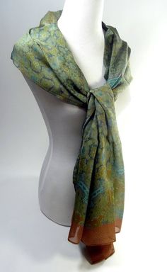 Long Silk Scarf Shawl Meditation Shawl Unique Scarves for | Etsy Green Pashmina Shawl For Wedding, Green Bohemian Pashmina Shawl, Elegant Green Pashmina Shawl, Elegant Green Pashmina Shawl For Weddings, Green Pashmina Shawl Scarf, Bohemian Green Pashmina Shawl, Green Bohemian Silk Shawl, Green Bohemian Silk Scarf For Gift, Green Silk Shawl Scarf