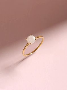 0.60 Ct Moonstone Solid 10k Yellow Gold Solitaire Ring Jewelry - YoTreasure Inner Being, Yellow Gold Solitaire Ring, Yellow Gold Solitaire, Gold Solitaire Ring, Emotional Body, Blue Rainbow, Moonstone Jewelry, Milky White, Rainbow Color